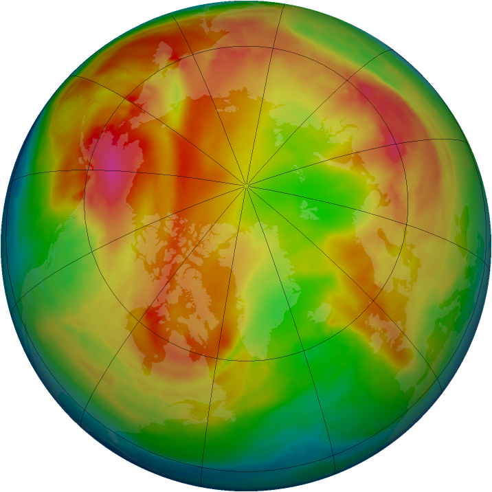 Arctic ozone map for 21 January 2015